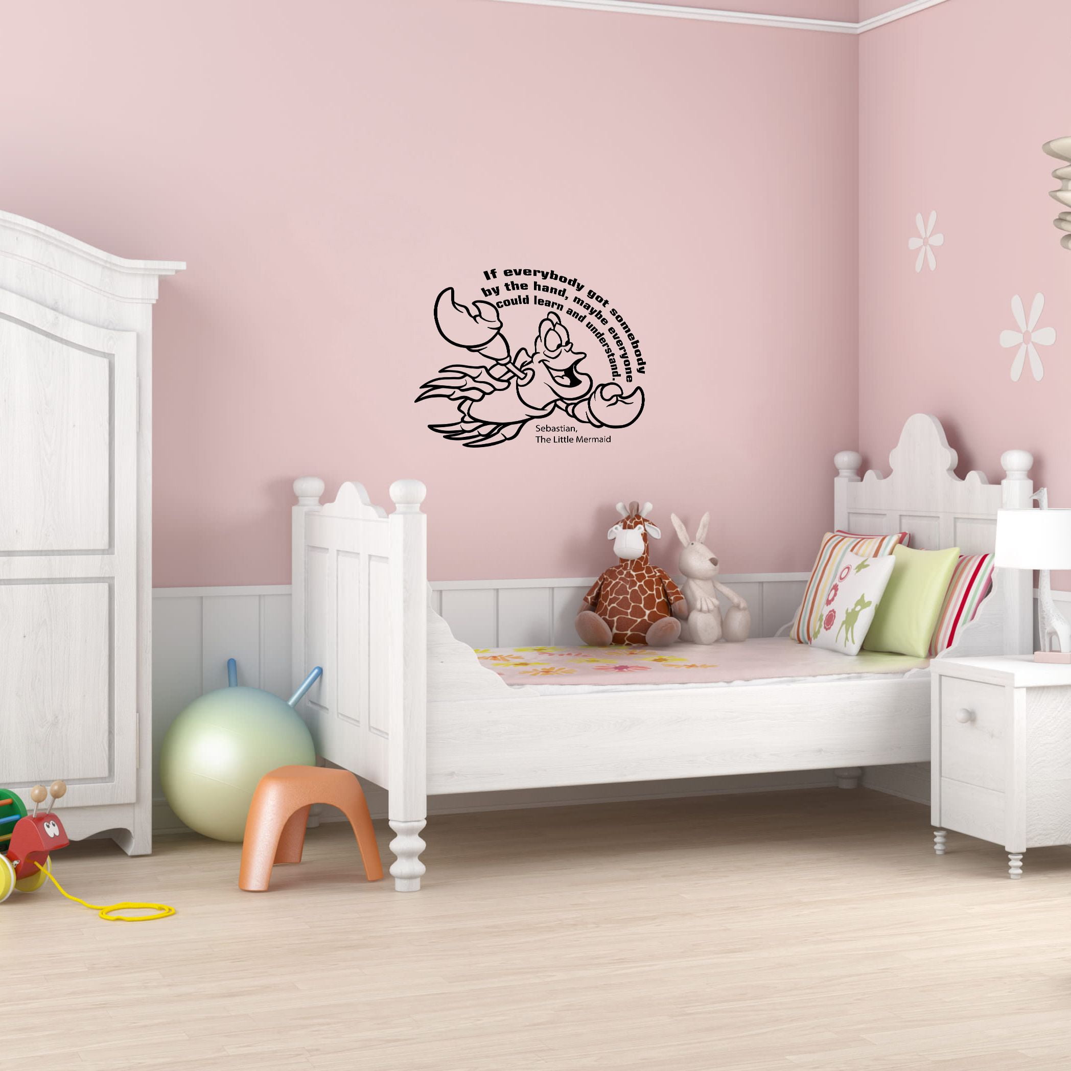 Haus & Garten Mermaid Cute Nursery Cartoon Room Girls Smashed Vinyl Wall  Decal 3D Art Stickers LA2242057