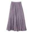thumbnail image 6 of Women's Stretchy Waist Flowy Midi Skirt For Daily Wear Vacation Dance Comfortable Elastic High Waist Long Skirt Basic Solid Color Casual Boho Skirt Short Skirt Can Can Skirt Skirt with Shorts, 6 of 6