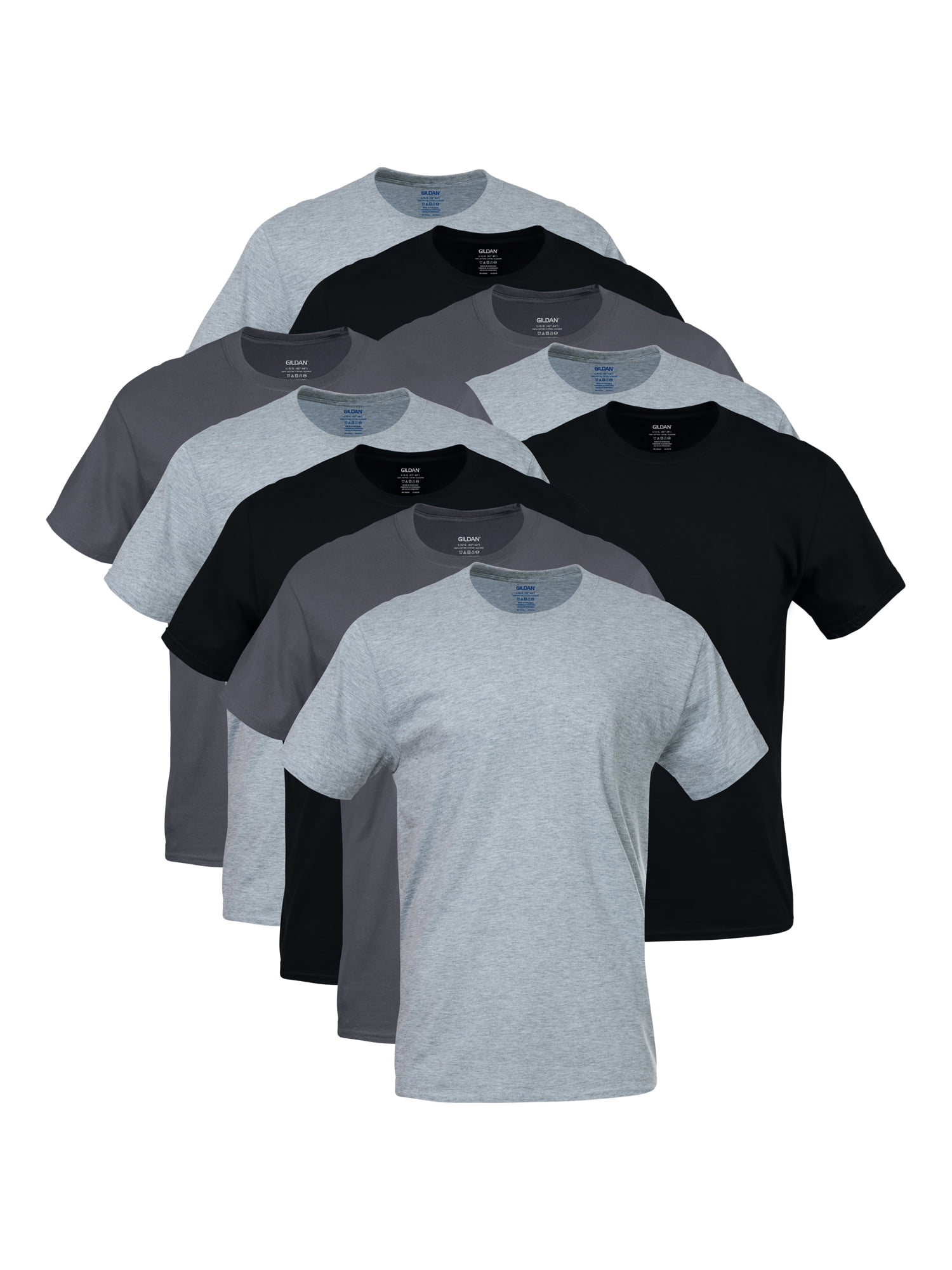SWSMCLT Men's Contrast Color Illusion Layered Loose Fit Cotton