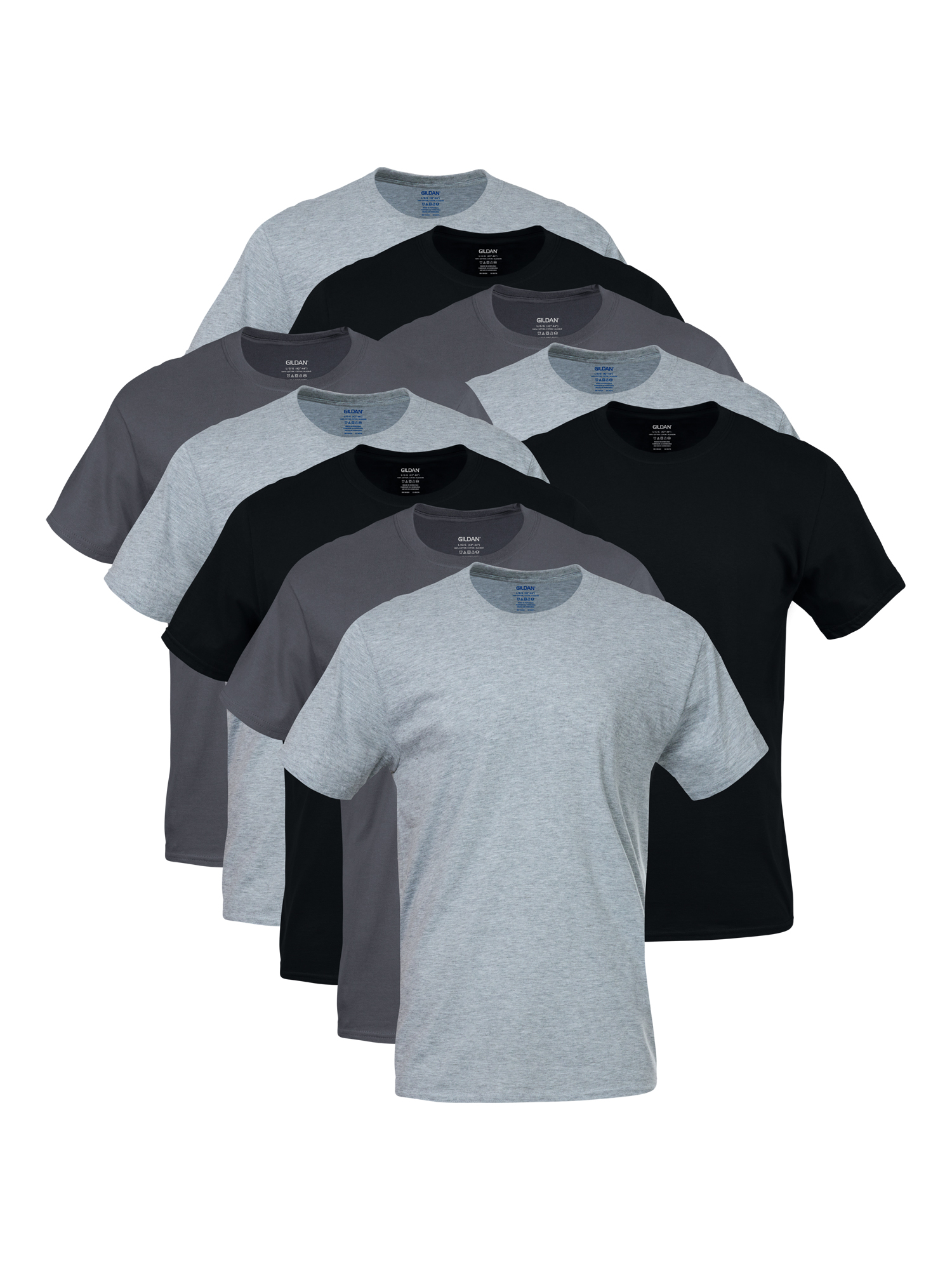 Gildan Men's Cotton Crew Neck T-Shirts, 10-Pack photo 1