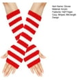 thumbnail image 2 of CSChome Acrylic Gloves Cozy Striped Woolen Gloves - Gift Mid-Length Autumn Keep Warm, 2 of 7