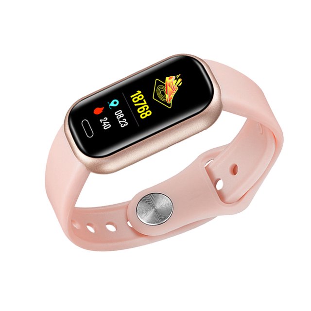 Tholdsy Reloj deportivo de presión arterial Reloj de con control táctil de sangre 4.0 compatible con Bluetooth Relojes inteligentes rosa