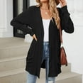 thumbnail image 7 of GEWSEY Cardigan Sweaters for Women Lightweight Open Front Thin Long Cardigans Fall Long Sleeve Knit Sweater with Pockets (Black, XXL), 7 of 7