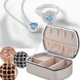 thumbnail image 3 of Advancent Caja de almacenamiento de joyas, de PU, collar, brazalete, anillos, organizador de embalaje, vitrina, regalos, contenedor de embalaje Almacenamiento y organización del hogar Advancent HA075478-00B, 3 of 6