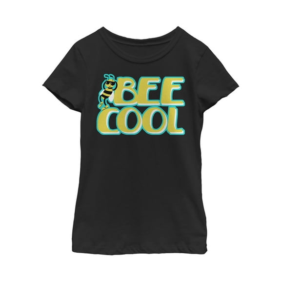 Girl's Lost Gods Bee Cool Sunglasses  Graphic Tee Black Medium