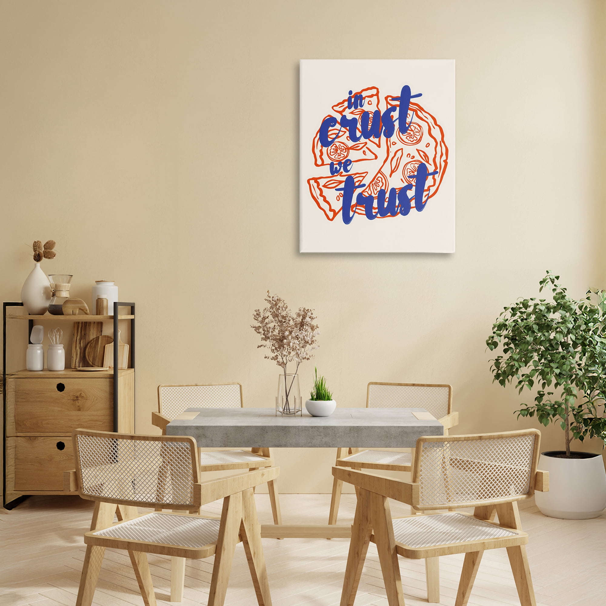 Stupell Industries In Crust We Trust Pizza Canvas Wall Art, design by The Prints Vibe