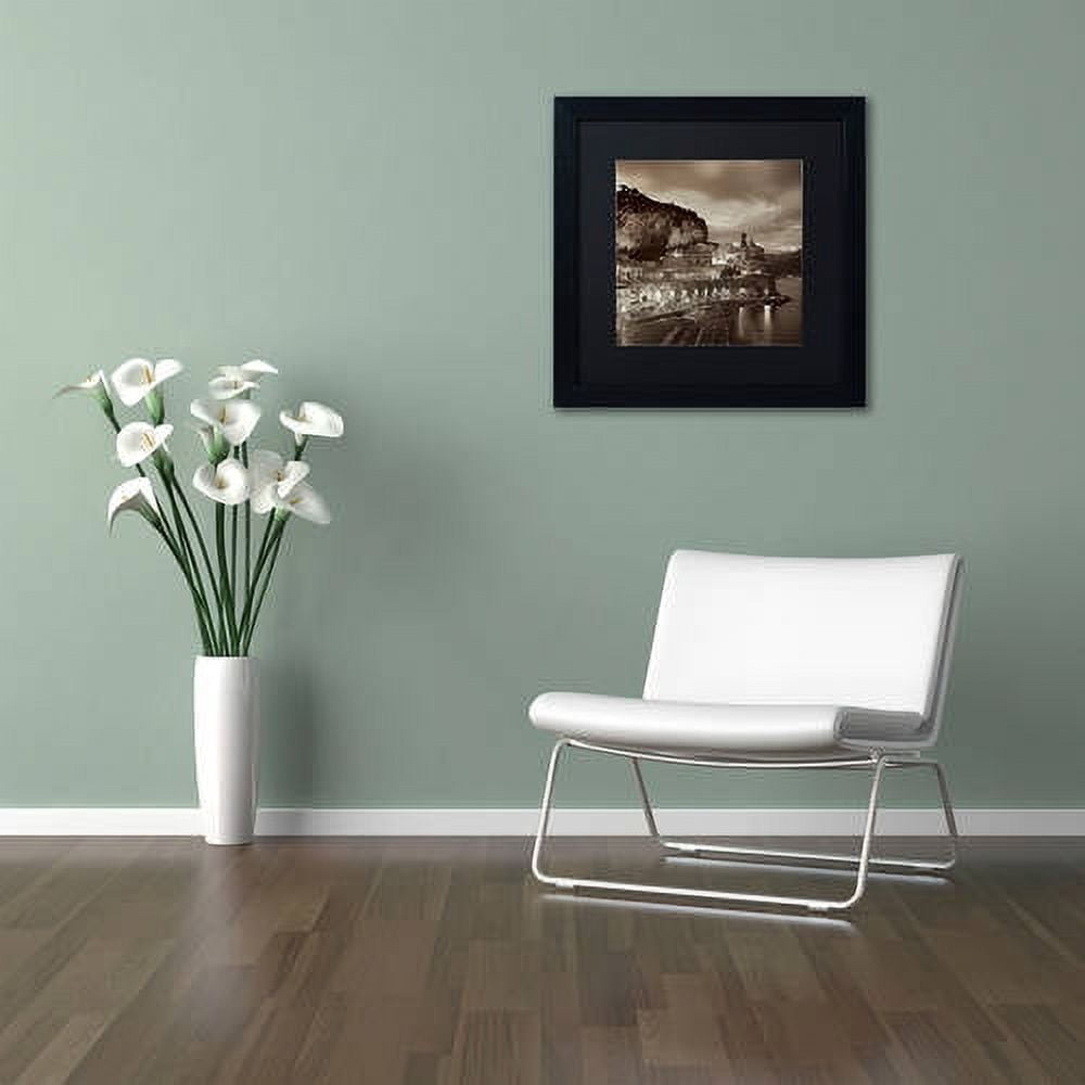 Trademark Fine Art "Atrani I" Canvas Art by Alan Blaustein, Black Matte, Black Frame