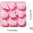 thumbnail image 2 of Moldes para fondant de otoño, 9 piezas de molde de silicona de bellota y hoja de calabaza, moldes para fondant de otoño para pudín, chocolate, caramelos duros y postres, 2 of 5