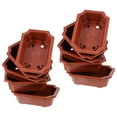 thumbnail image 2 of MasteelfCA 10pcs Bonsai Pots Vintage Style Plastic Bonsai Plants Growing Pot Rectangular Classical Flower Pot, 2 of 8