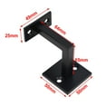 thumbnail image 5 of 2Pc Stainless Steel Handrail Brackets For Stairs Square Stair Balustrade Bracket Accessories Matte Black Bannister Handrail Smile Home, 5 of 9