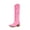 Pink, variant on IUV Cowboy Boots For Women Knee High Boots Side Zipper Western Boots