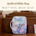 thumbnail image 6 of ZUXONGSY Elephant Hydrangea Butterfly Print Bible Case for Women Quilted Bible Carrier Sturdy Scripture Bag with Handle Journal Case for ChuZU, 6 of 7