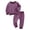 Deep Purple, variant on WESIDOM Toddler Girl Clothes Checkered Long Sleeve Pullover Tops + Pants Toddler Baby Sweatsuit Fall Winter Outfits