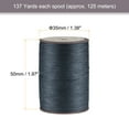 thumbnail image 2 of Uxcell 2 Pack Thin Waxed Thread 131 Yards 0.55mm Polyester String Cord, Dim Gray, 2 of 5