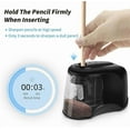 thumbnail image 2 of Electric Pencil Sharpener, Heavy Duty Steel Blade With Multiple Power Sources, Quick Sharpening, Non-Slip Design, Large Shavings Box, Automatic, 2 of 5
