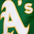 thumbnail image 4 of Men's Mitchell & Ness Reggie Jackson Green Athletics Cooperstown Mesh Batting Practice Jersey, 4 of 4