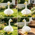 thumbnail image 6 of SHENGXINY Porch Goose Outfit, Bridal Tulle Tutu with Daisy Flower Headband for Patio Garden Lawn Home Decorations White 23 in, 6 of 6