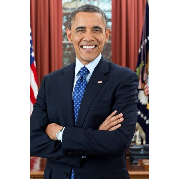 24x36 gallery poster, President Barack Obama, official portrait 2012