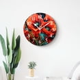 thumbnail image 4 of 14 Inch Wall Clock Battery Operated Silent Clock Decorative for Office, Kitchen, Outdoor, Living Room，Flowering Poppies The Field Design, 4 of 4