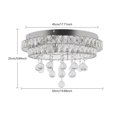 thumbnail image 3 of Crystal Ceiling Light, Modern Ceiling Light with Remote Control Silver 50*25cm, 3 of 20