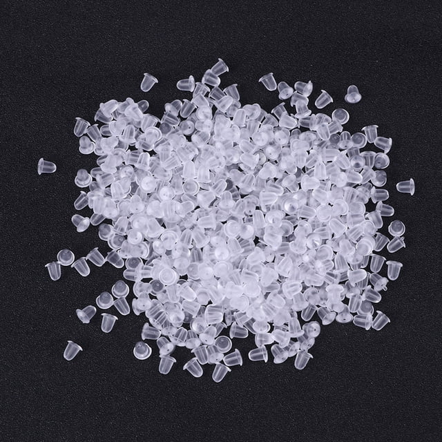 QUMIIRITY 8000Ud Repuestos De Topes Para Aretes En Silicona Transparente Accesorios Prácticos Para Uso Diario