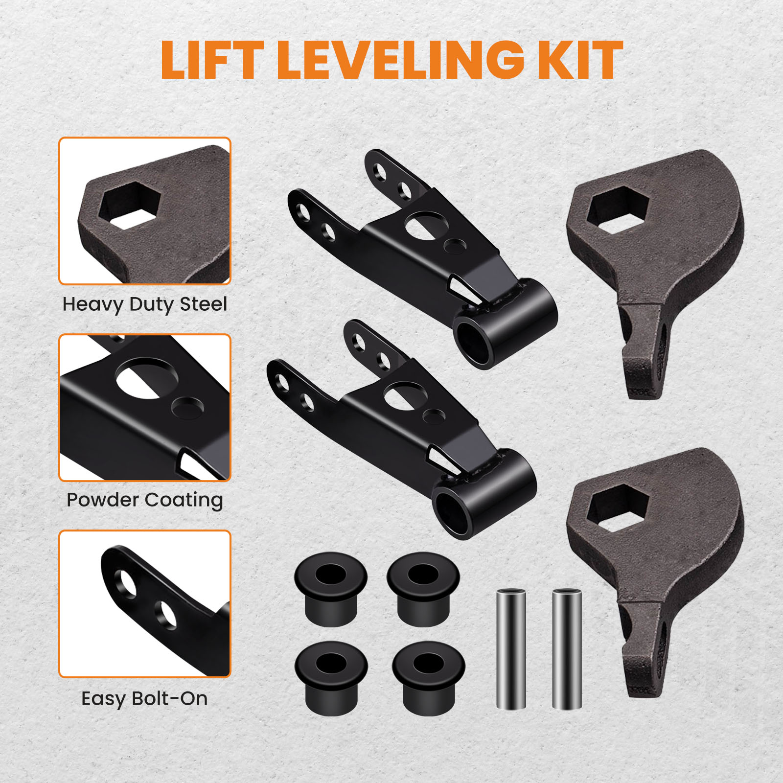 Maxpeedingrods 3" Front 2" Rear Lift Kit Shackles & Torsion Keys For Dodge Durango 1998-2003