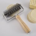 thumbnail image 3 of Hicess Stainless Steel Pizza Dough Lattice Roller Cutter with Wooden Handle Grid Pattern Maker for Biscuits Cookies Pies Cakes, 3 of 8