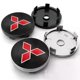 thumbnail image 2 of 4pcs 56mm 60mm Car Wheel Center Hub Cap Rim Cover Badge Sticker Accessories Compatible with Mitsubishi Ralliart Lancer Lancer Ex Outlander, 2 of 4