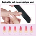 thumbnail image 4 of 6 PCS Professional Double Sided Nail Files Emery Board Grit Black Gel Cosmetic Manicure Pedicure, 4 of 7
