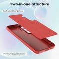 thumbnail image 6 of Elegant Choise Case for Samsung Galaxy S24 Ultra/S24 Plus/S24 Liquid Silicone Protective Phone Cover, Red, 6 of 16