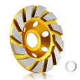 thumbnail image 1 of 4 Pouces Béton Pierre Céramique Turbo Diamant Meule à Coupe, 12 Segs Lourds Meuleuse d'Angle Roues pour Meuleuse d'Angle (Jaune), 1 of 7