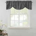 thumbnail image 2 of Tie Up Valances for Windows, Vintage Black Adjustable Valance Curtains Window Treatment for Living Room/Bedroom, Country Farmhouse Plants Tree Pattern Rod Pocket Kitchen Curtains & Drapes 42x18 Inch, 2 of 9