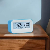 InsCrazy Alarm Clock, Display Alarm Clock Student Wake-up Alarm Clock Electronic Clock White Backlight Perpetual Calendar Alarm Clock Birthday Gifts
