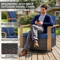 thumbnail image 6 of Luxury 5 Pieces Patio Furniture Sets with 50000BTU Propane Fire Pit Table,Outdoor Deep Seating Conversation Set with 4 Swivel Glider Patio Chair for Porch Backyard Balcony, 6 of 15