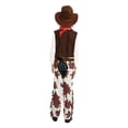 thumbnail image 4 of Hienoo Kids Cowboy Fancy Clothes Outfits Vest Pants Neckerchief Hat 4Pcs Set, 4 of 5