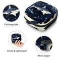 thumbnail image 3 of Shark Sanitary Napkin Bag Storage Pouch Neck Small Makeup Oxford Ruffles Sponge 4.7x6.6x6.6 in., 3 of 6