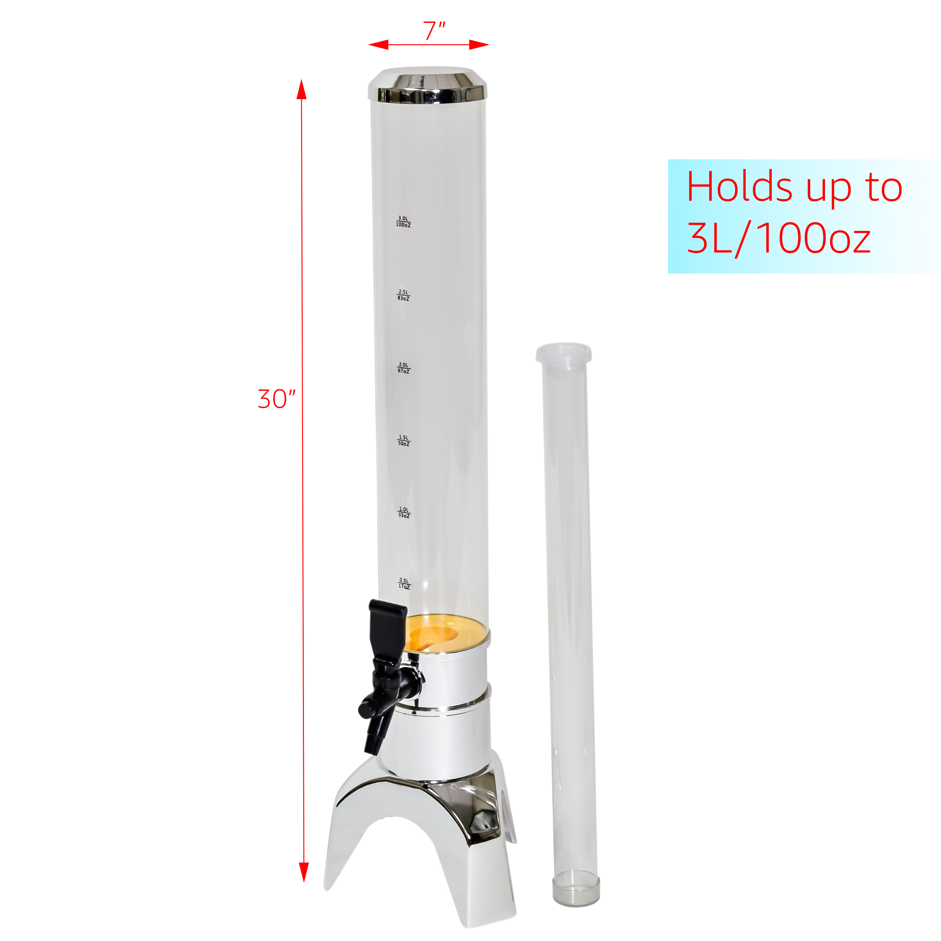 Drink and Beverage Dispenser with Optional Ice Core
