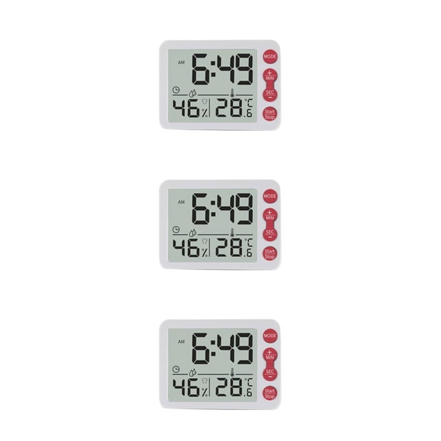 Cateissary Alarma digital Ángulo de plástico ajustable Pantalla acrílica de 7,48 pulgadas Proyector Reloj Oficina Hotel Termómetro Relojes Type1 NO1