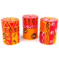 thumbnail image 1 of Set of Three Boxed Hand-Painted Candles Zahabu Design Nobunto, 1 of 5
