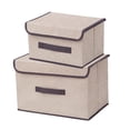 thumbnail image 2 of Folding Storage Box Nonwoven Fabric Organizer for Clothes Dormitory Closet, Multicolor, 2 of 7