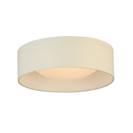 

Orme - 12 LED Flush Mount Ceiling Lighting - White Fabric Shade with Acrylic Diffuser