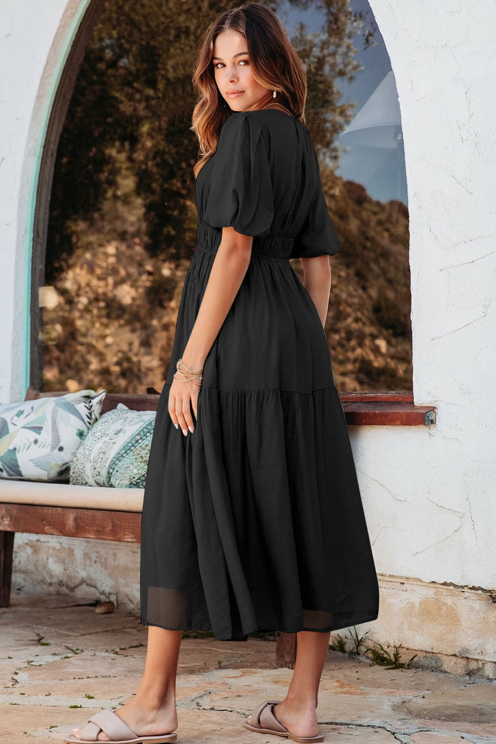 ★GENERAL IDEA★ WOMAN Jersey Top Flare Long One Piece [BLAC MUSINSA | GENERAL IDEA Jersey Top Flare Long One Piece