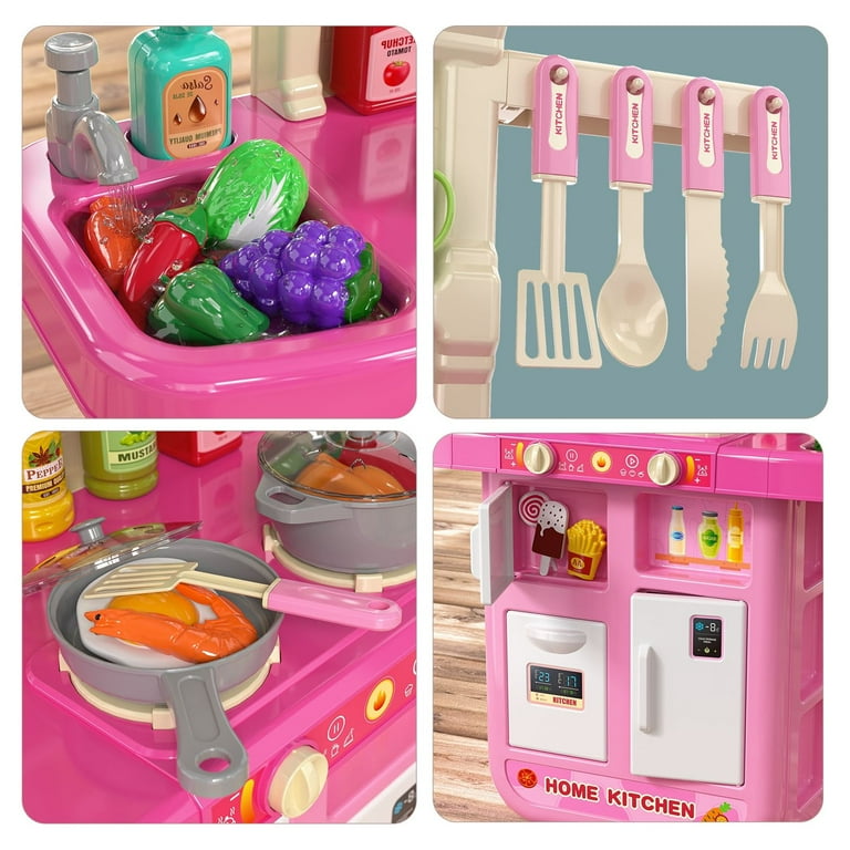 Play Kitchen Accessories Wooden Mixer Set Pretend Play Food Sets for Kids  Role Play Toys for Girls and Boys (Mixer Set)