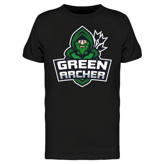 Green Archer Gamer Icon T-Shirt Men -Image by Shutterstock, Male x-Large