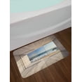 thumbnail image 2 of Modern Bath Mat, Empty Modern Lounge Area with Large Window and view of Sea Waves Rocks Art, Non-Slip Plush Mat Bathroom Kitchen Laundry Room Decor, 29.5 X 17.5 Inches, Beige Blue White, Ambesonne, 2 of 2
