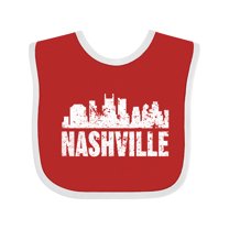 Inktastic Nashville Skyline Grunge Boys or Girls Baby Bib