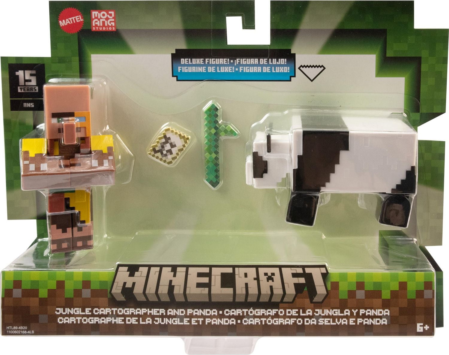 Minecraft Jungle Cartographer and Panda Figure 2pk