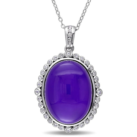 Everly Women's 19.5CT Lavender Quartz and Created White Sapphire Sterling Silver Pendant
