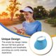 thumbnail image 5 of Sonducket Sombreros para el sol Protección Clip-On Gorras Visera de lino Ajustable Grandes aleros Parte vacía Color sólido Regalo deportivo Sombreros cielo azul Sonducket AP010232-11, 5 of 6