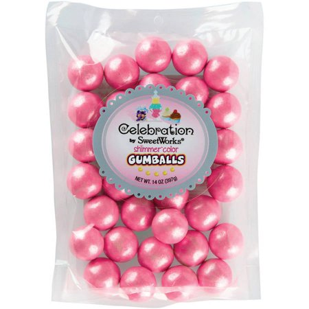 Celebrations By Sweetworks Gumballs 14oz-shimmer [tm] Hot Pink